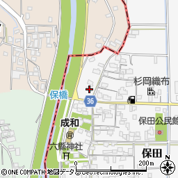 奈良県磯城郡川西町保田48-2周辺の地図