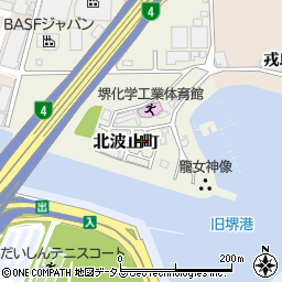 大阪府堺市堺区北波止町周辺の地図