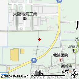 奈良県磯城郡川西町唐院周辺の地図