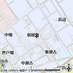 愛知県田原市日出町（新屋敷）周辺の地図