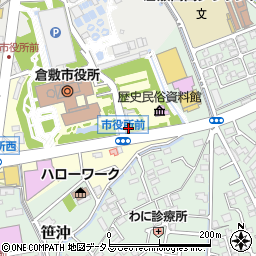 倉敷警察署市役所前交番周辺の地図