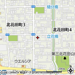 鍵の出張救急車堺市北区北花田町営業所２４時間受付センター周辺の地図
