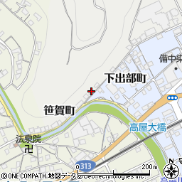 岡山県井原市笹賀町1861周辺の地図