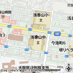 堺市立浅香山中学校周辺の地図