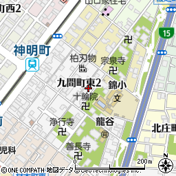 大阪府堺市堺区九間町東周辺の地図