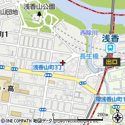 大阪府堺市堺区浅香山町3丁6周辺の地図