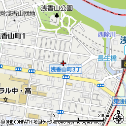 大阪府堺市堺区浅香山町周辺の地図