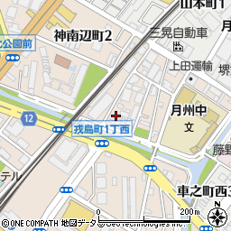 大阪府堺市堺区神南辺町1丁32周辺の地図