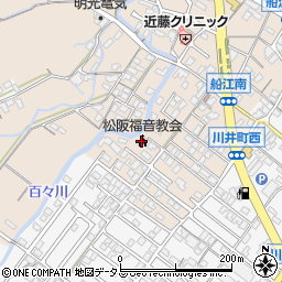 松阪福音教会周辺の地図