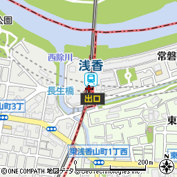 浅香駅周辺の地図