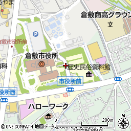 倉敷市役所周辺の地図