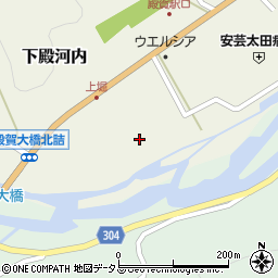 広島県山県郡安芸太田町下殿河内周辺の地図