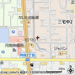 〒580-0046 大阪府松原市三宅中の地図