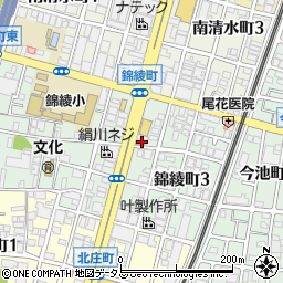 堺錦綾郵便局周辺の地図