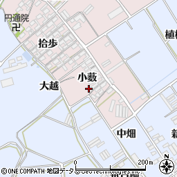 愛知県田原市伊良湖町小薮周辺の地図