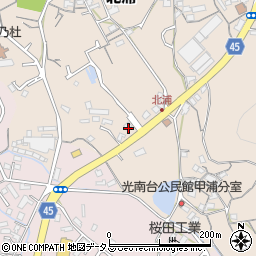 岡山県岡山市南区北浦221周辺の地図