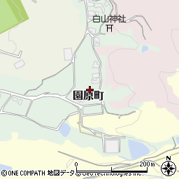 奈良県天理市園原町周辺の地図