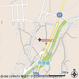 広島県福山市加茂町芦原周辺の地図