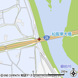 松阪東大橋周辺の地図