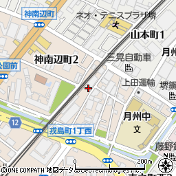 大阪府堺市堺区神南辺町1丁45周辺の地図