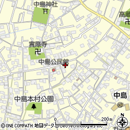 岡山県倉敷市中島388周辺の地図