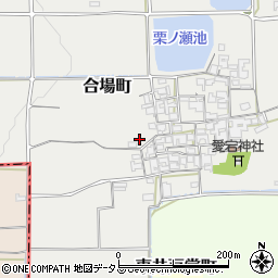 奈良県天理市合場町周辺の地図