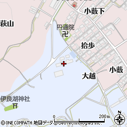 愛知県田原市日出町大越周辺の地図