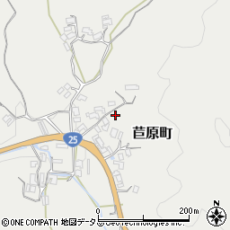 奈良県天理市苣原町周辺の地図