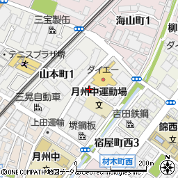 大阪府堺市堺区山本町1丁13周辺の地図