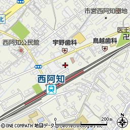 レジデンス西阿知駅前周辺の地図