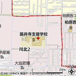 大阪府立藤井寺支援学校周辺の地図