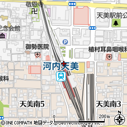 ファミリーマート近鉄河内天美駅前店周辺の地図