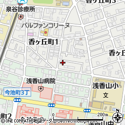森永カルダス香ケ丘販売店周辺の地図