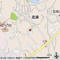 岡山県岡山市南区北浦208周辺の地図