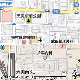 読売新聞天美南ＹＣ周辺の地図