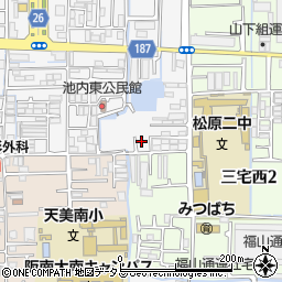 大阪府松原市天美東1丁目90周辺の地図