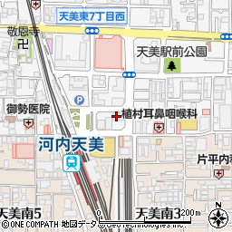 大阪中河内農業協同組合　天美支店周辺の地図