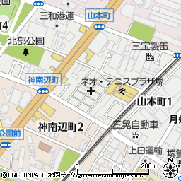 大阪府堺市堺区山本町2丁周辺の地図