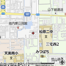 大阪府松原市天美東1丁目92周辺の地図