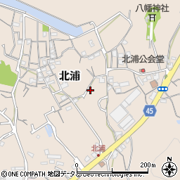 岡山県岡山市南区北浦512-1周辺の地図