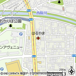 紳士服はるやま堺北花田店周辺の地図
