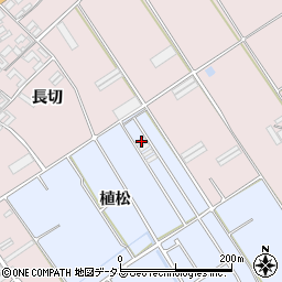 愛知県田原市日出町植松80周辺の地図