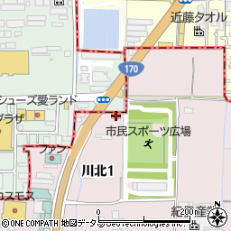 ローソン八尾沼店周辺の地図