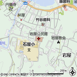 岩屋公民館周辺の地図