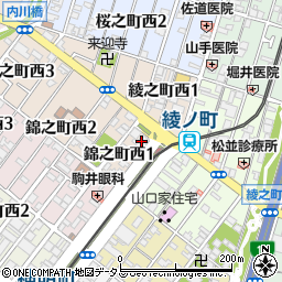 大阪信用金庫七道支店周辺の地図