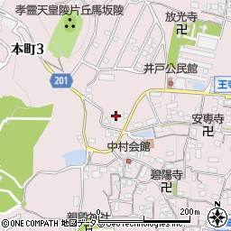 奈良県北葛城郡王寺町本町周辺の地図