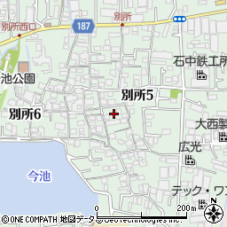 大阪府松原市別所周辺の地図