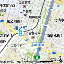 大阪府堺市堺区綾之町東周辺の地図
