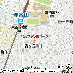 〒590-0011 大阪府堺市堺区香ケ丘町の地図