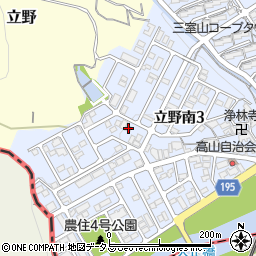 奈良県生駒郡三郷町立野南3丁目17-4周辺の地図